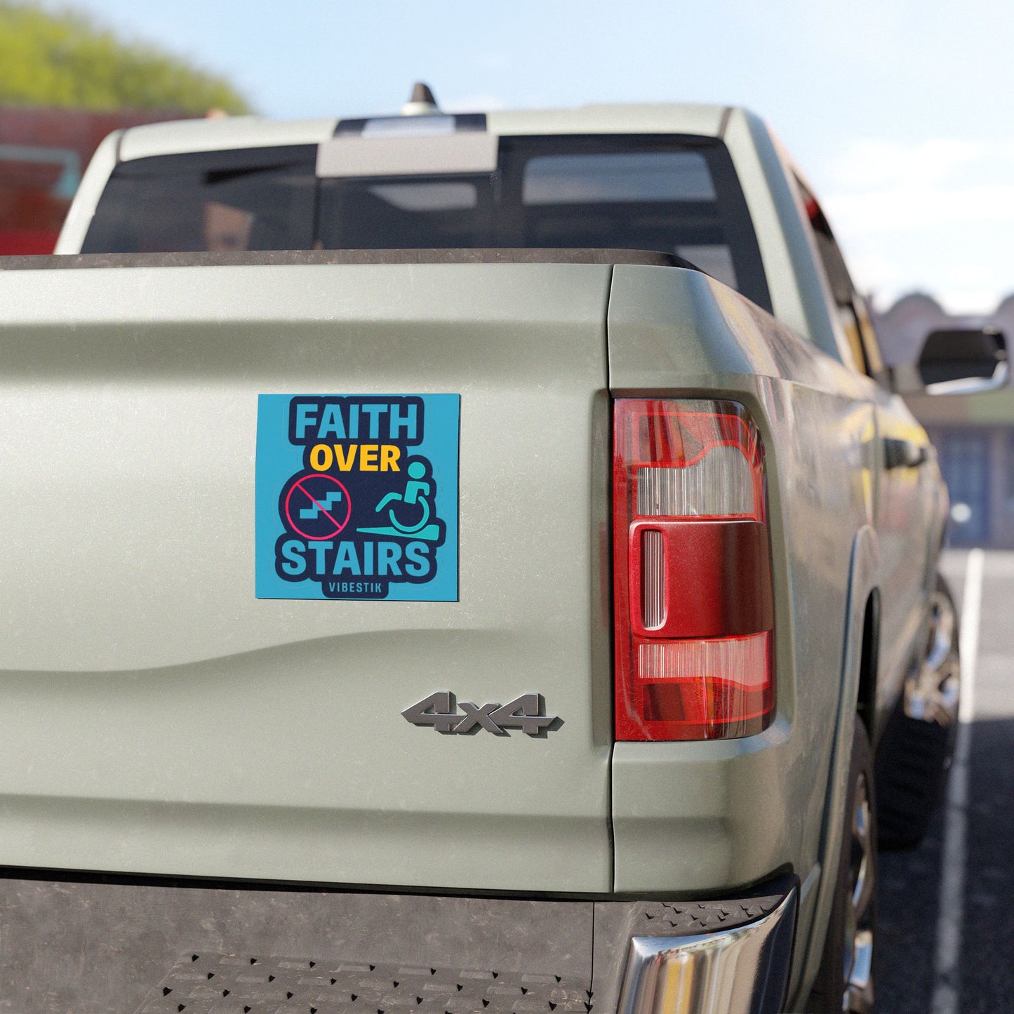 π« Faith Over Stairs Magnet Bumper Magnet