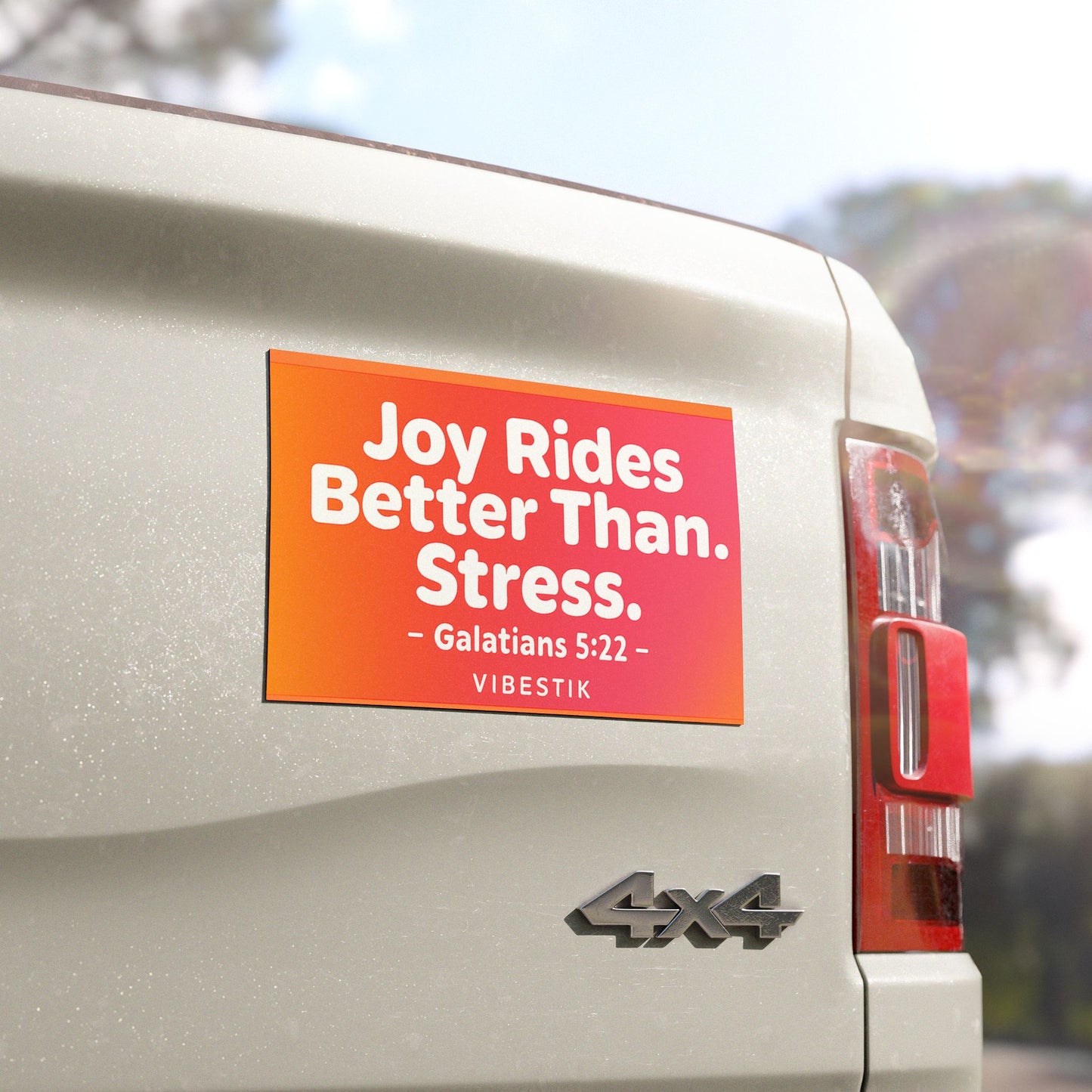 Joy Rides Better Than Stress Magnetic Bumper sticker