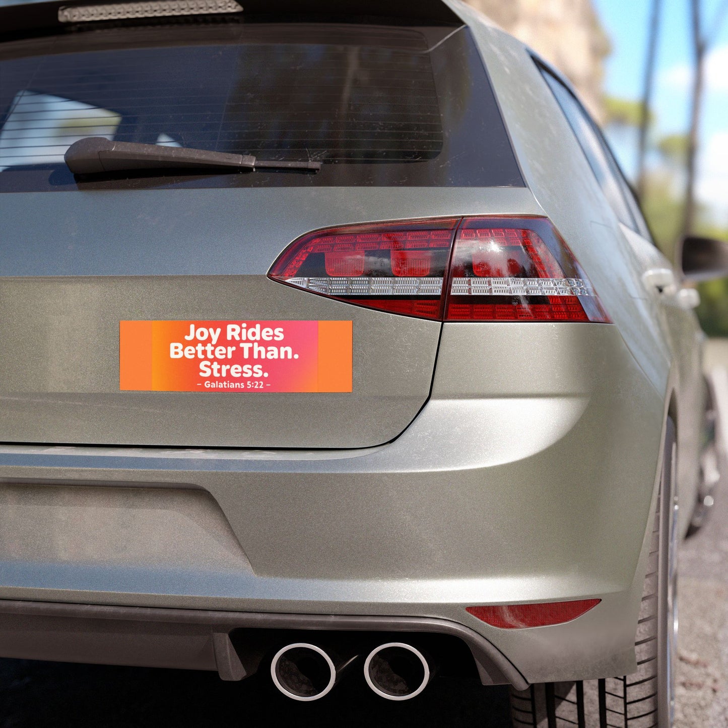 Joy Rides Better Than Stress Magnetic Bumper sticker