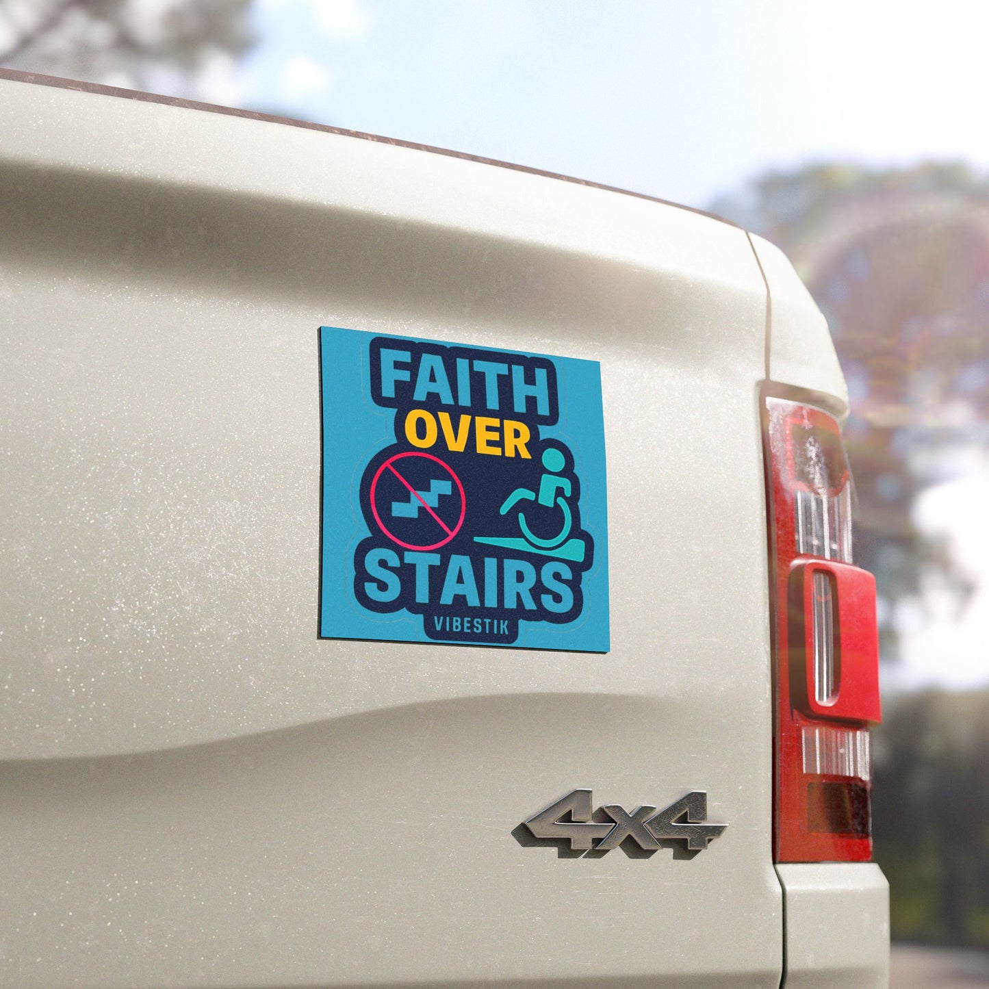 π« Faith Over Stairs Magnet Bumper Magnet