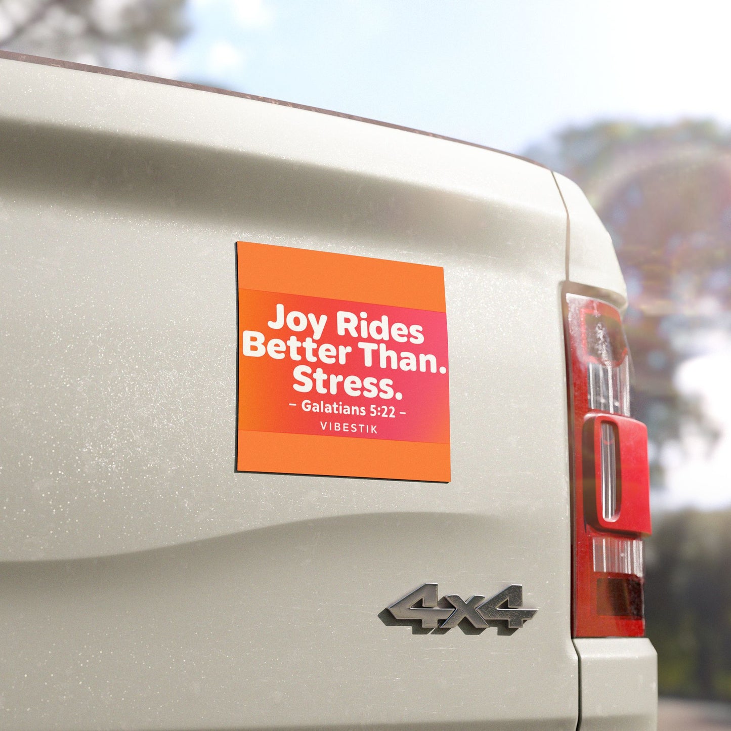 Joy Rides Better Than Stress Magnetic Bumper sticker