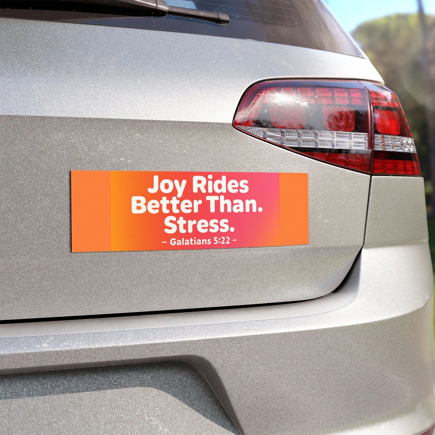 Joy Rides Better Than Stress Magnetic Bumper sticker