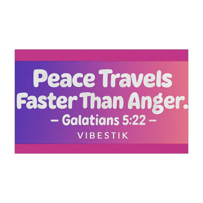 Peace Travels Faster Than Anger Magnetic Bumper sticker