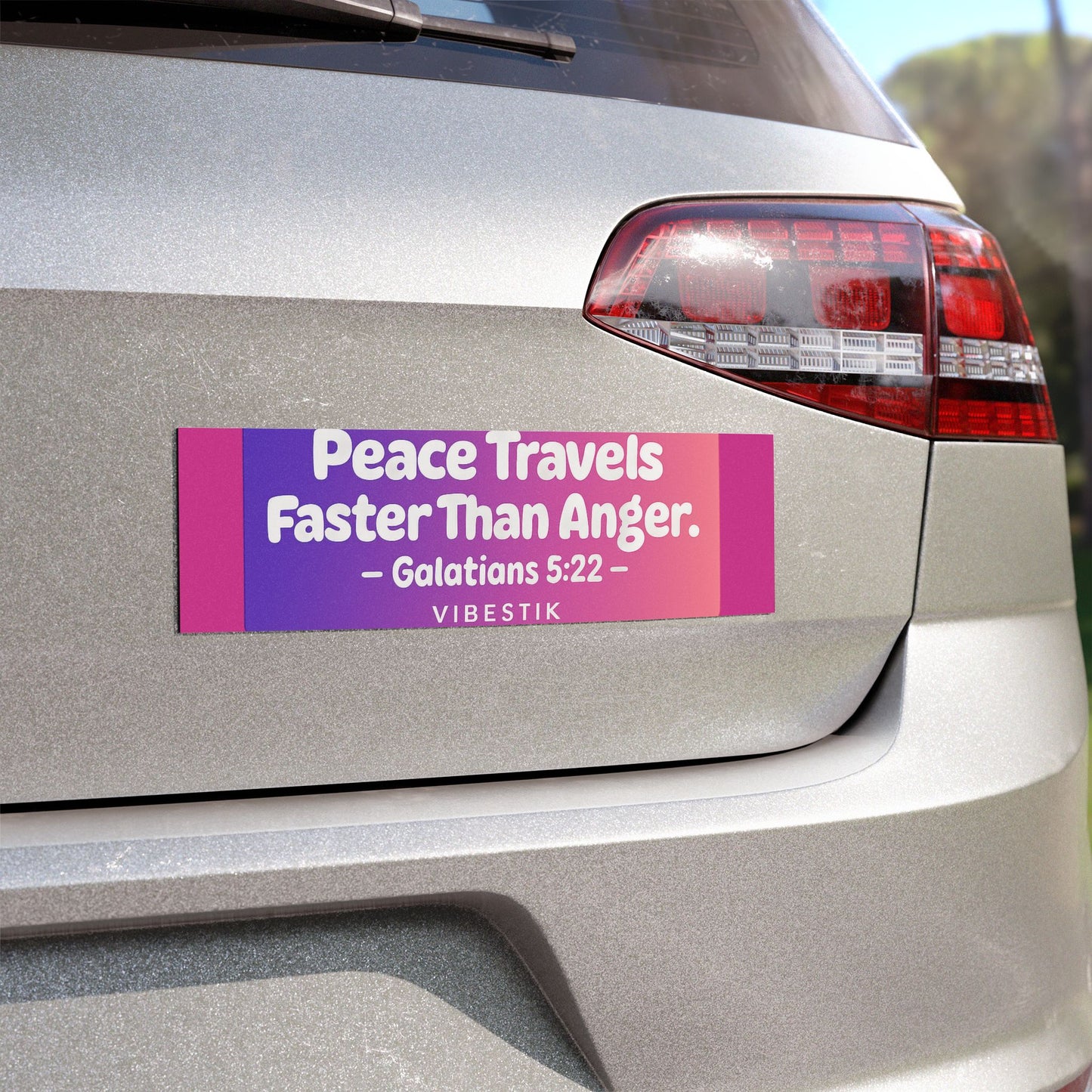Peace Travels Faster Than Anger Magnetic Bumper sticker