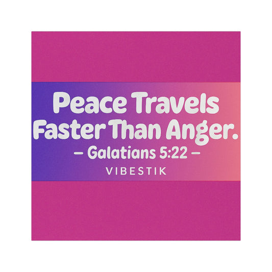 Peace Travels Faster Than Anger Magnetic Bumper sticker
