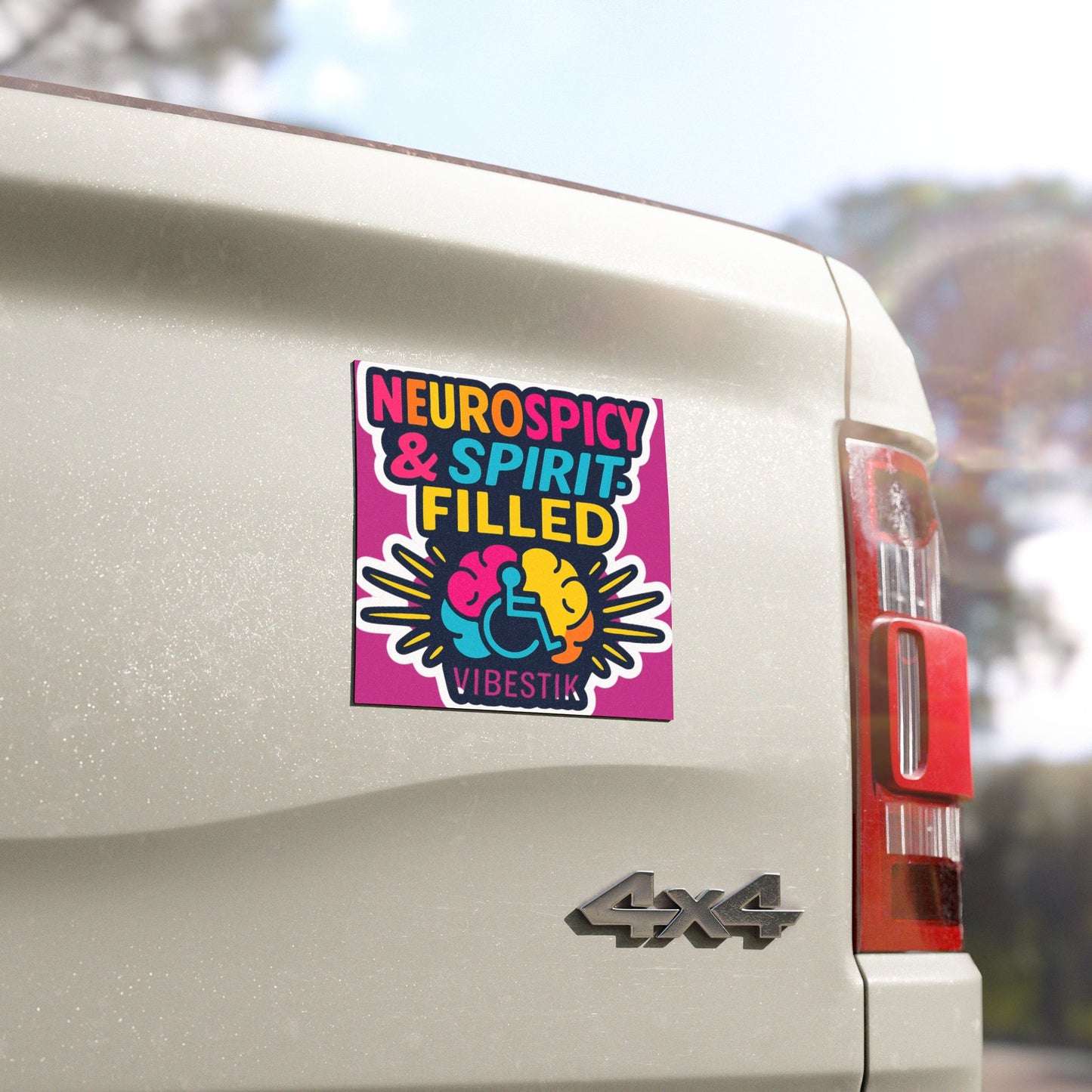 Neurospicy & Spirit-Filled magnetic bumper sticker