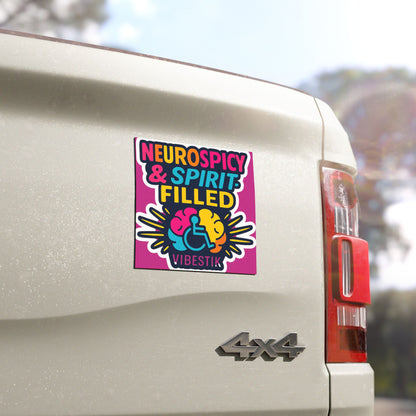 Neurospicy & Spirit-Filled magnetic bumper sticker