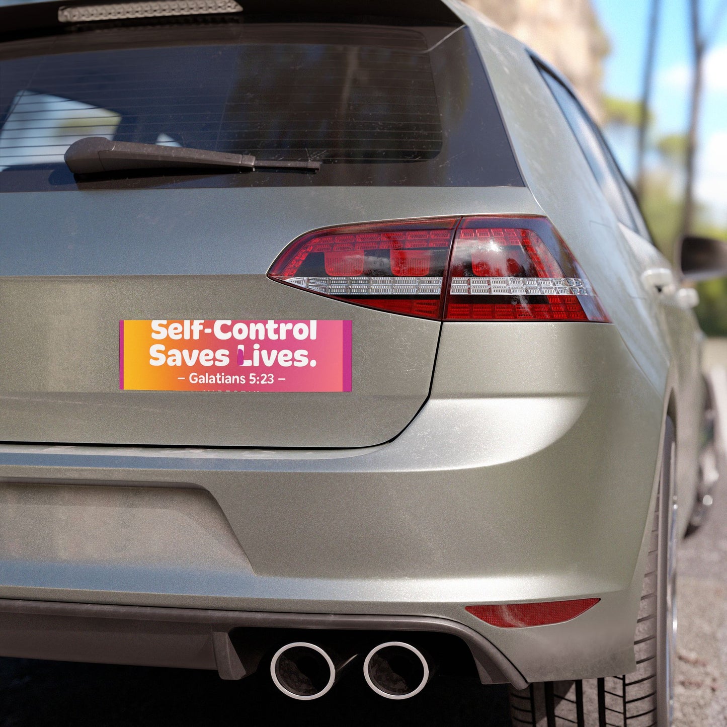 Self-Control Saves Lives Magnetic Bumper sticker