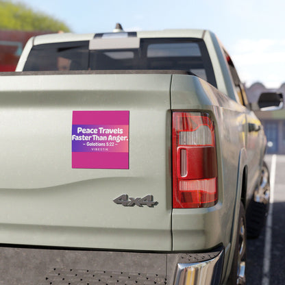 Peace Travels Faster Than Anger Magnetic Bumper sticker