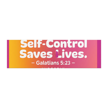Self-Control Saves Lives Magnetic Bumper sticker