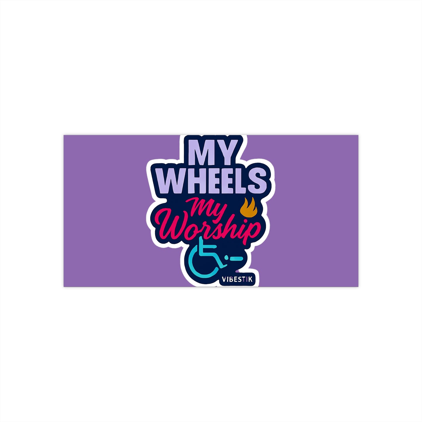 🔥 My Wheels, My Worship sticker