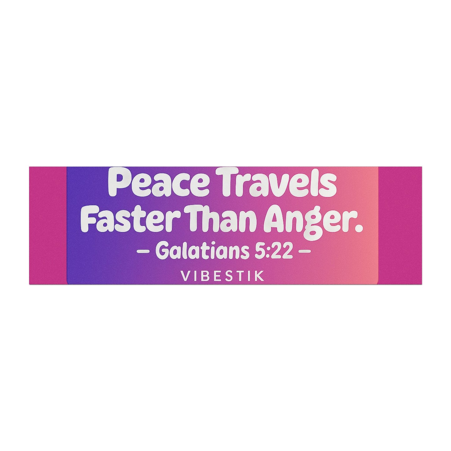 Peace Travels Faster Than Anger Magnetic Bumper sticker