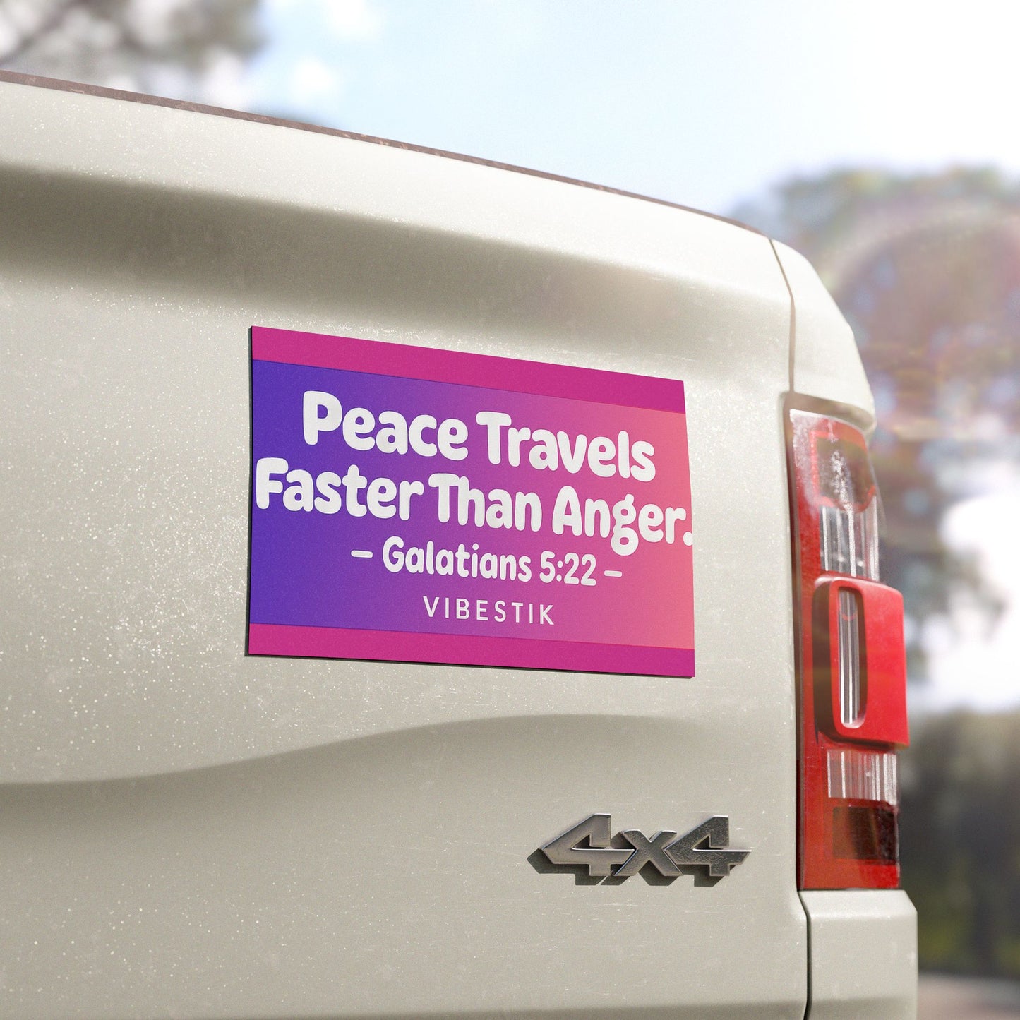Peace Travels Faster Than Anger Magnetic Bumper sticker