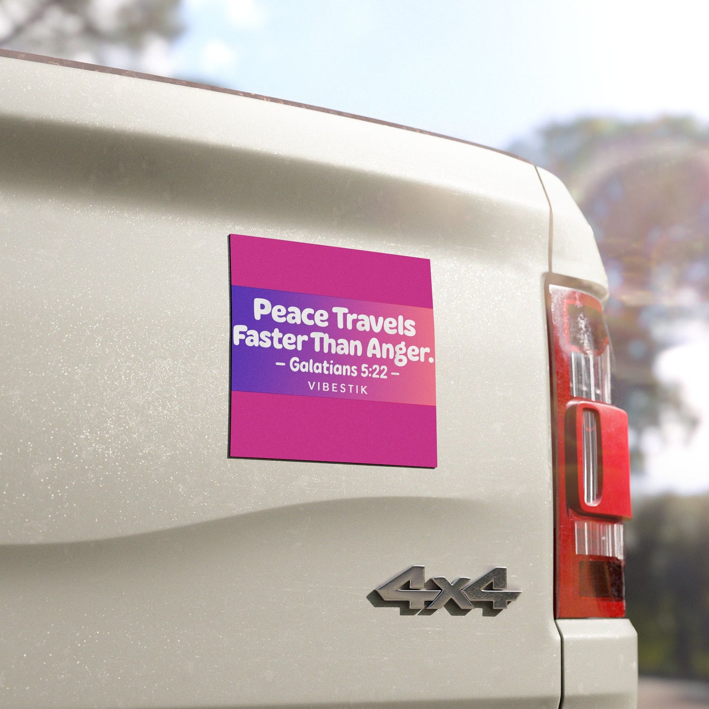 Peace Travels Faster Than Anger Magnetic Bumper sticker