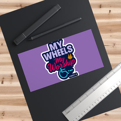 🔥 My Wheels, My Worship sticker