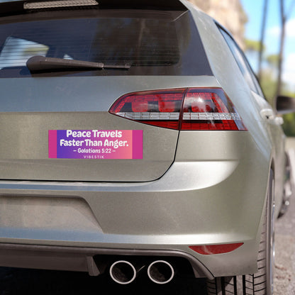 Peace Travels Faster Than Anger Magnetic Bumper sticker
