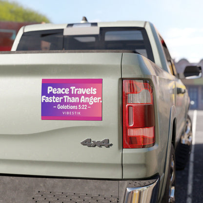 Peace Travels Faster Than Anger Magnetic Bumper sticker